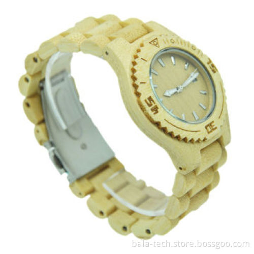 100% Eco-friendly Wooden Watch in Japan Movement, Date Function, 5ATM Waterproof